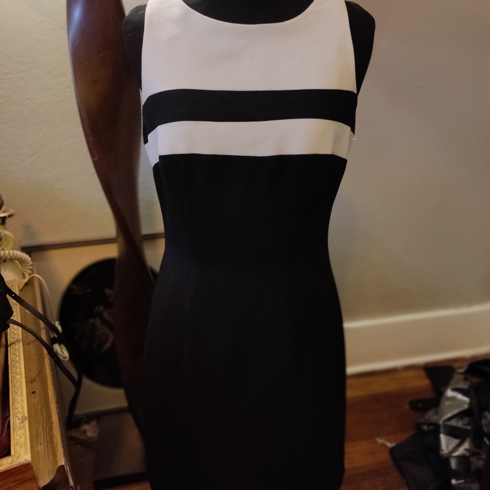 CDC Black and White Mini Dress Y2K Preppy